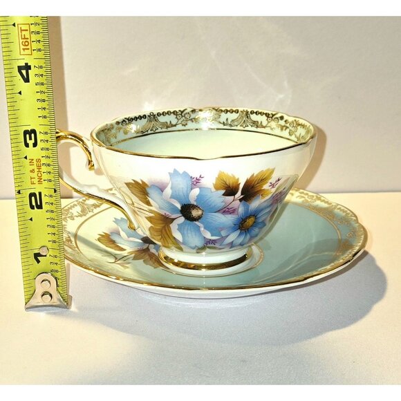 Royal Sutherland Bone China Cup & Saucer Set Floral Design Gold Trim Made In Eng - Picture 9 of 10
